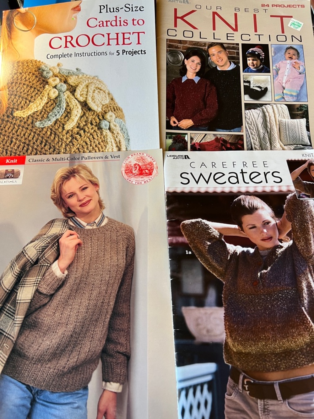 Lot of 4 Knit Crochet Pattern Booklets